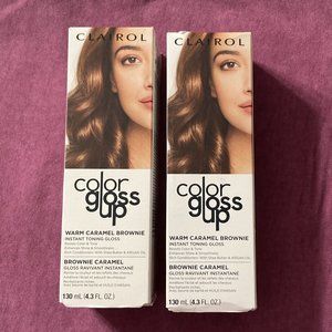 2 NEW Bxs Clairol Color Gloss Up Semi Permanent Hair Color, Warm Caramel Brownie
